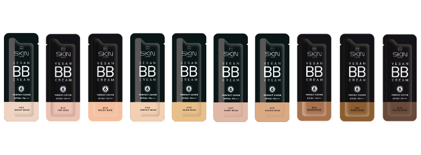 Free Skin Load Vegan BB Cream SPF50+ sample sachets in all 10 shades