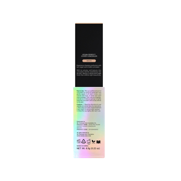 Skin Load Vegan Perfect Cover Concealer Mocha shade swatch close-up