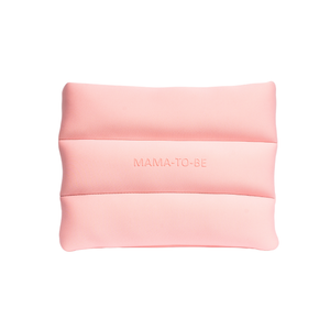 Skin Load Mama-To-Be Bag in blush pink padded neoprene, front view with embossed Mama-To-Be